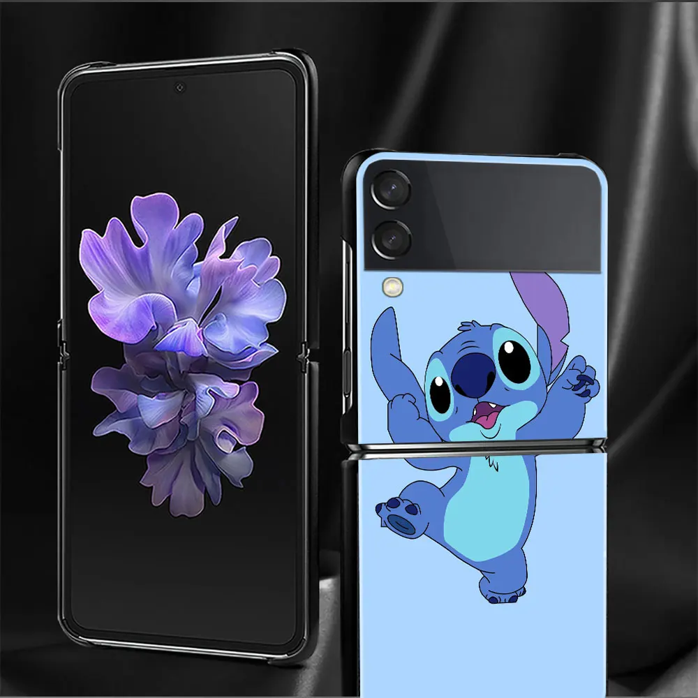 Mobilephone Case Carcasa PC For Samsung Galaxy ZFlip3 Z Flip3 5G ZFlip Flip Disney Cute Stitch z flip3 cover