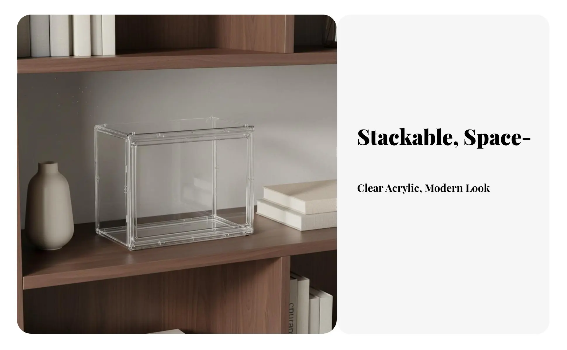 Acrylic Display Box High Distinctness Clear Acrylic Display Box Transparent Storage Container Particles Proof for Collectors