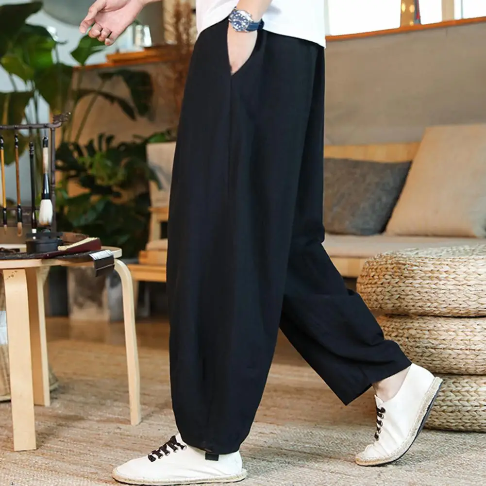 

Men Sweatpants Trendy Soft Harem Pants Men Trousers Ankle Length Male Sport Trousers Mid Waist Men Summer Pants Male Clothes