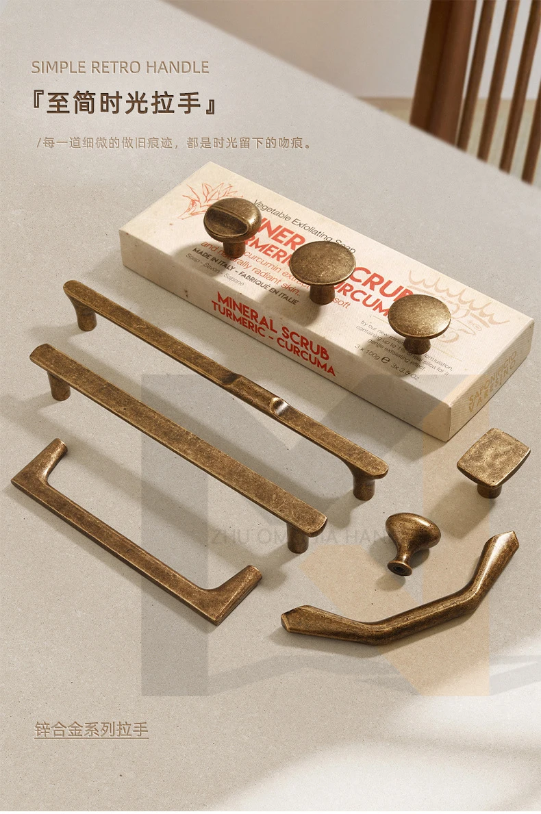 Antike Schrankknöpfe und Griffe, Retro-Schrankbeschläge für Kleiderschrank, Kommode, Schubladenknöpfe, Küchenmöbelgriffe – Detail 1