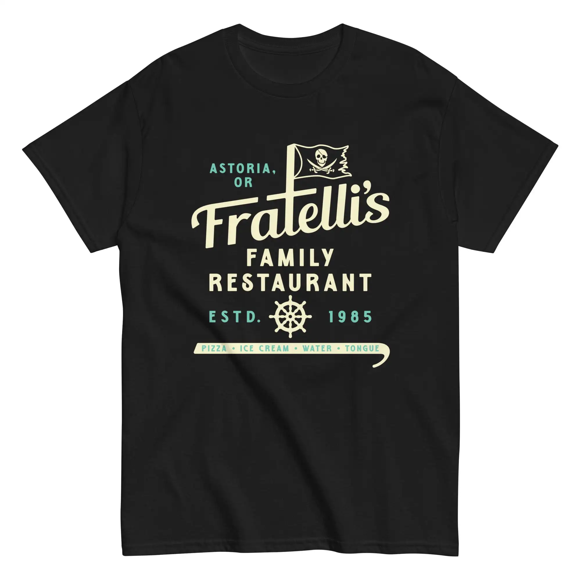 

Fratelli's Family Restaurant Casual Round Neck Short Sleeve Men's Tees Regular Fit Tops