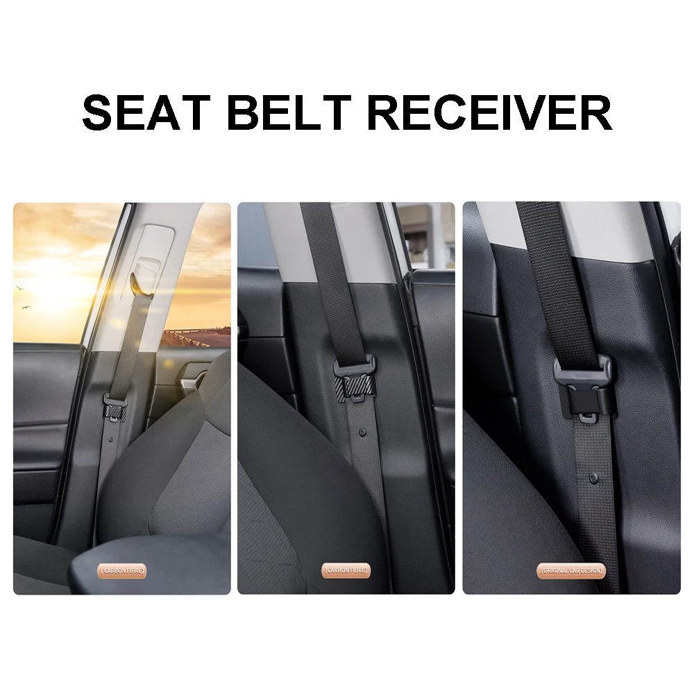2 Pcs Universal Car Seat Belt Holder Stabilizer Fastener Style for Tesla VW BMW Honda Nissan Hyundai Auto Interior Accessories
