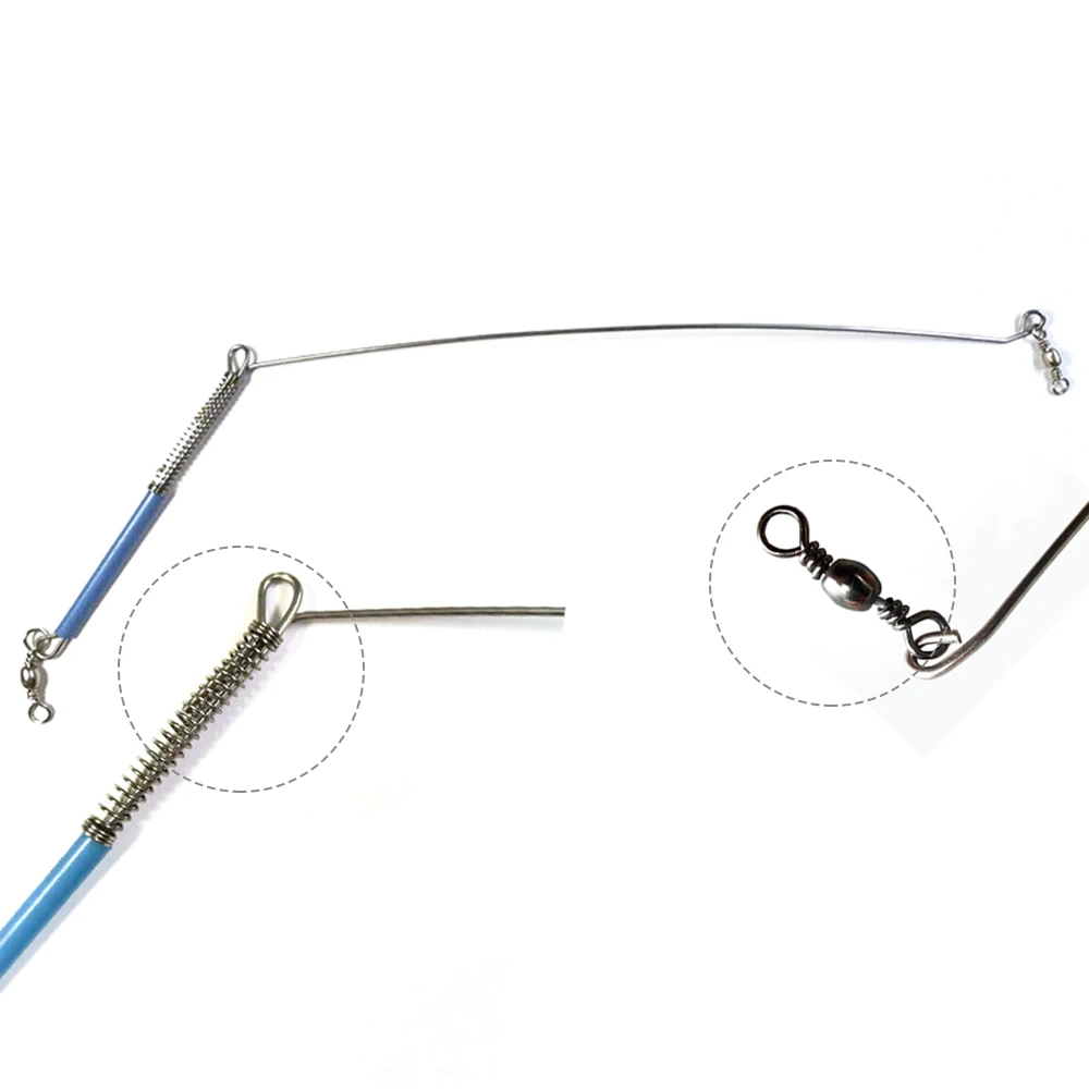 회전 및 스프링이 있는 바다 낚시 리그 암 가지, 20 개, 메기용 스테인레스 스..