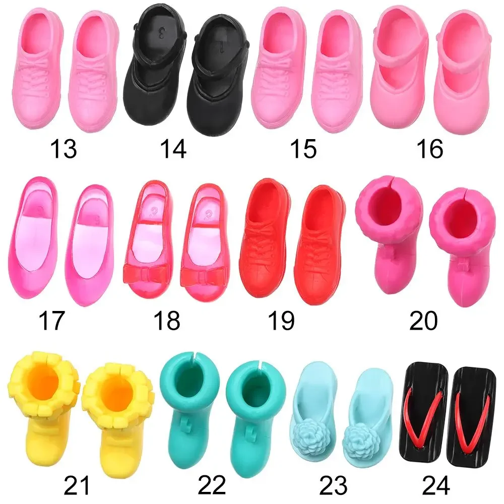 รูปสินค้า รองเท้าบูทพลาสติก 1/6 สำหรับตุ๊กตา BJD พร้อมเครื่องประดับส้นสูง