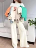 Autumn Winter 2 Pieces Women Sets Knitted Tracksuit Turtleneck Sweater and Straight Jogging Pants Suits 2