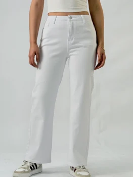 Y2K White Classic women's jeans - elegant and exquisite, suitable for various occasions, suitable for all seasons. 1