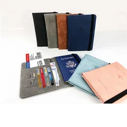 Luxury Travel Wallet Cards PU Leather Passport Covers Holder With Closure Wedding Gift