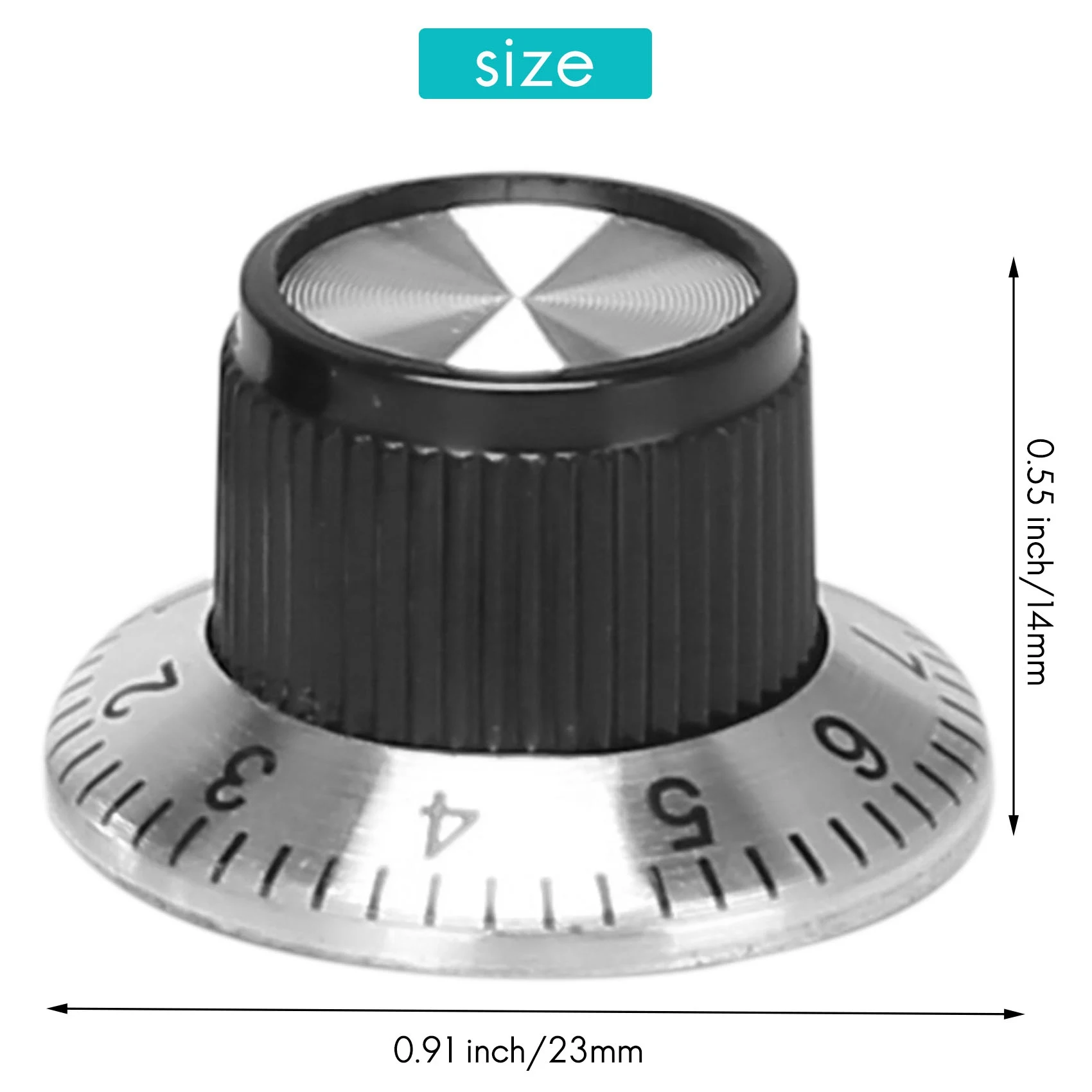 Car Gear Shift Knob 4 x potentiometer Pot metal knob with 0-9 turntable for 6mm shaft knob