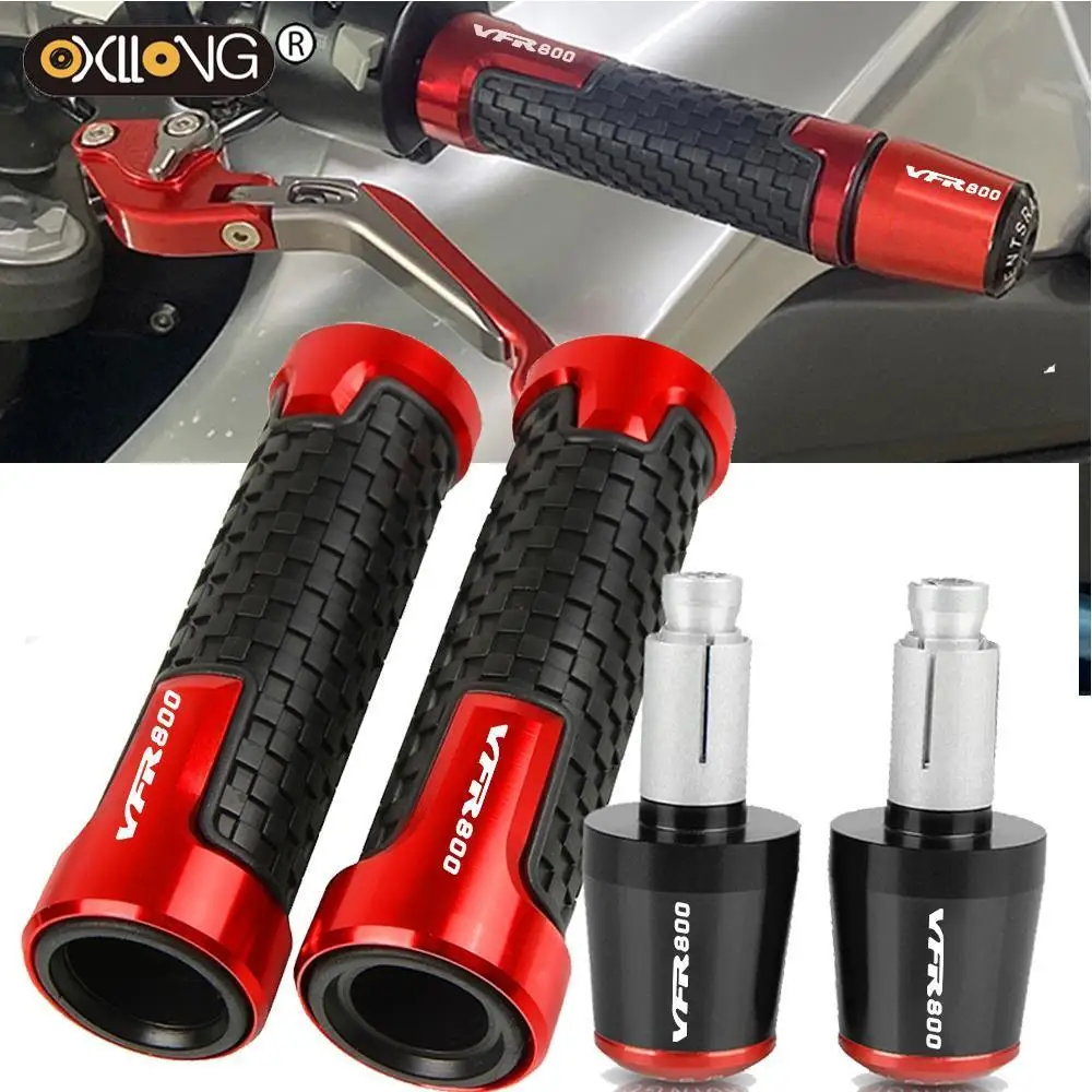 

Motorcycle 7/8" Handle Grip Handlebar Grips End Cover Cap For HONDA VFR 800 1200x VFR800 VFR800X VFR800F VFR1200x Crosstourer
