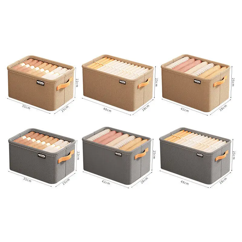 Clothes Organizer Clothing Pants Storage Box Foldable Large Capacity