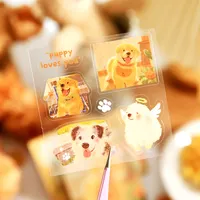 4style 96pcs/lot cute pet themed sticky notes+PET die-cutting stickers creative combination DIY handmade scrapbook decoration ﻿ 2