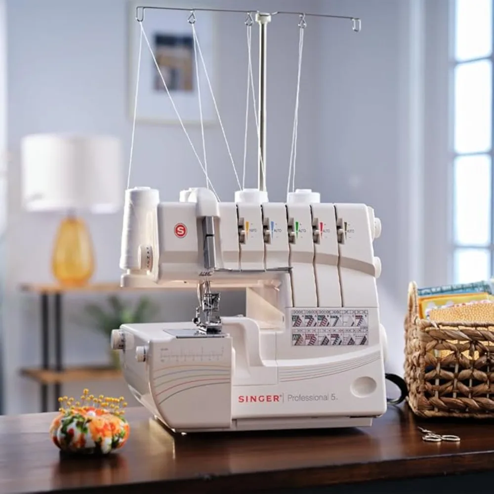Professional 14T968DC Serger Overlock 2-3-4-5 Stitch Capability 1300 Stitches per minute Self Adjusting Sewing Made Easy