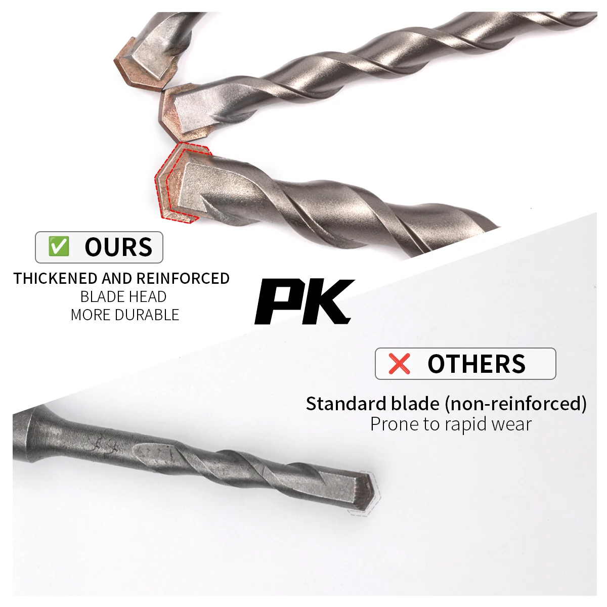 Drill Bit 1Pcs Electric Hammer Drill Bit Tungsten Steel Alloy 5 6 7 8 9 10 12 14 16 18 20 25 30 32mm for Masonry Concrete Rock Stone