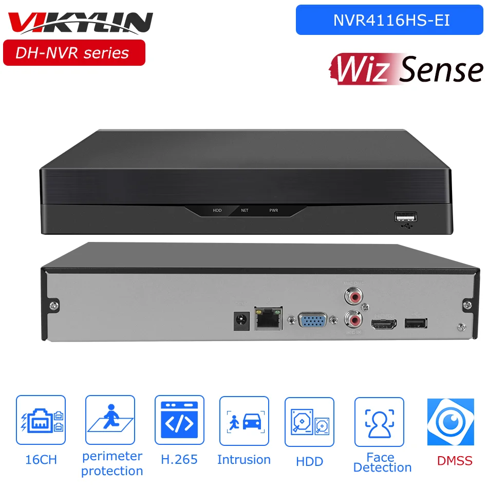 

Vikylin Dahua 16CH WizSense NVR NVR4116HS-EI Surveillance Network Video Recorder AI by Camera Face detection and Recognition