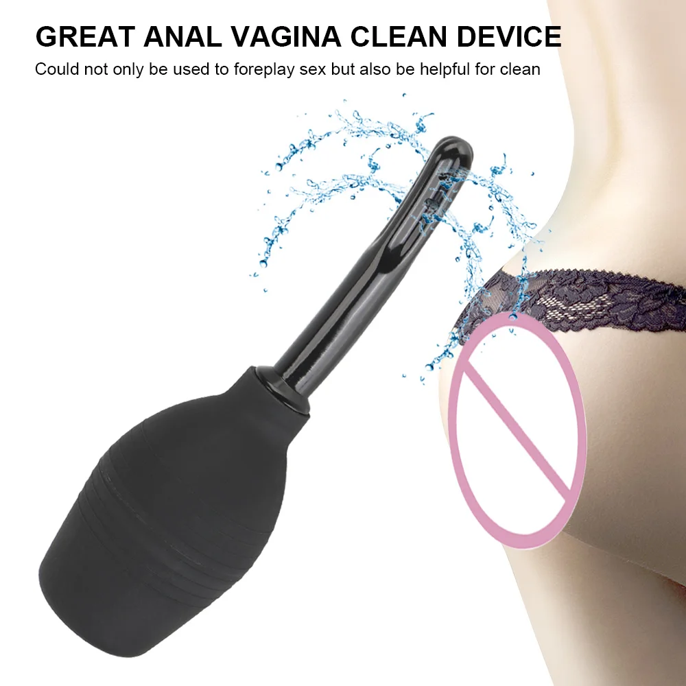 Bulb Design Anal Cleaner Enema Douche For Woman/Man Cleaning Container Vagina Cleaner Anal Shower Sex Toys Health Hygiene Tool anal sex toys enema syringe anal enema nozzle anal washer nozzle