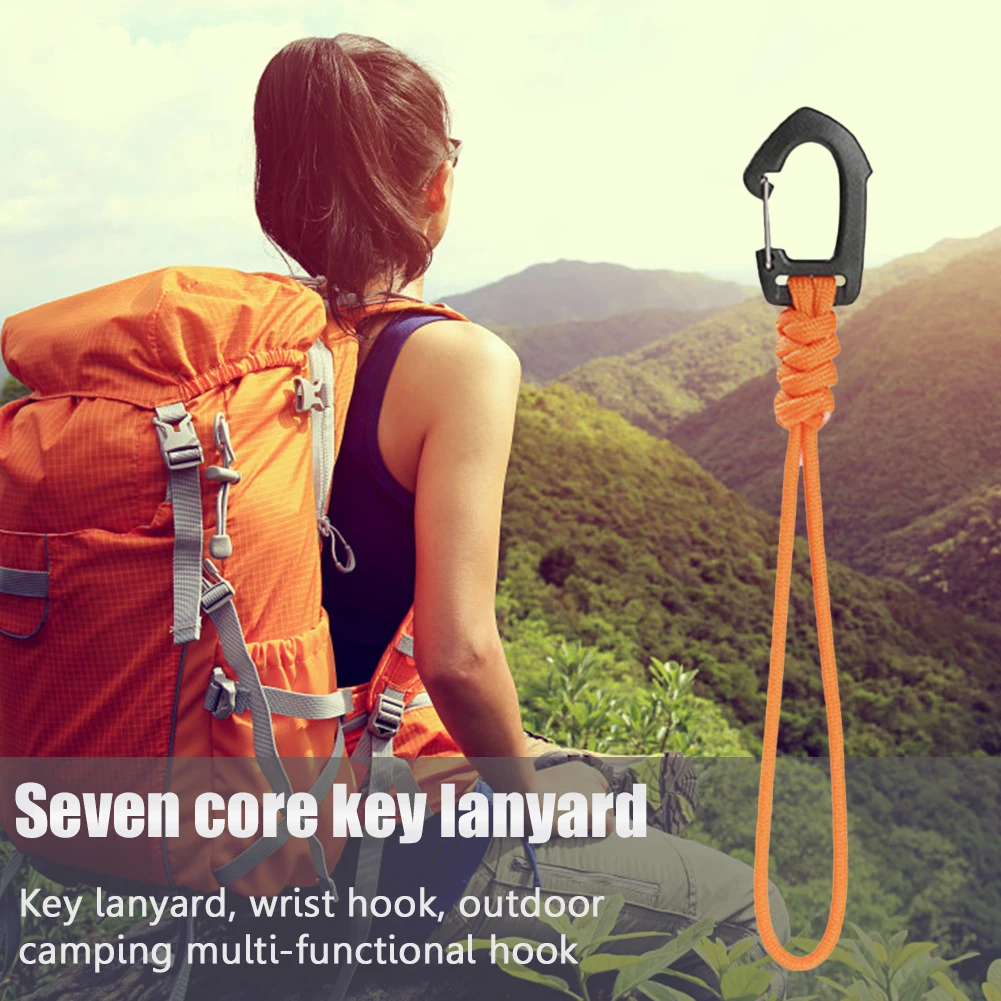 Climbing carabiner climbing buckle climbing rope Outdoor 7-Core umbrella rope corkscrew car keychain climb tactical survival tools carabiner hook cord backpack buckles