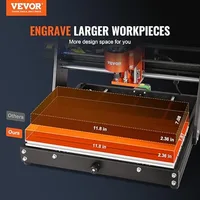 VEVOR CNC Router Machine, 120W 3 Axis GRBL Control Wood Engraving Carving Milling Machine Kit, 300 x 200 x 60 mm/11.8x7.87x2.36 2