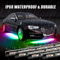 RGB Flexible Car Underglow Light Strip 12V LED Underbody Ambient Light With App Control Neon Auto Decorative Atmosphere Lamps 5