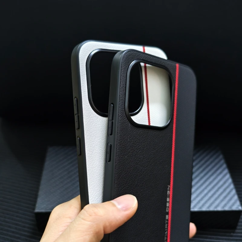 Elegant Fashion Hard PU Leather Protective Back Cover Case - Premium Phone Shell