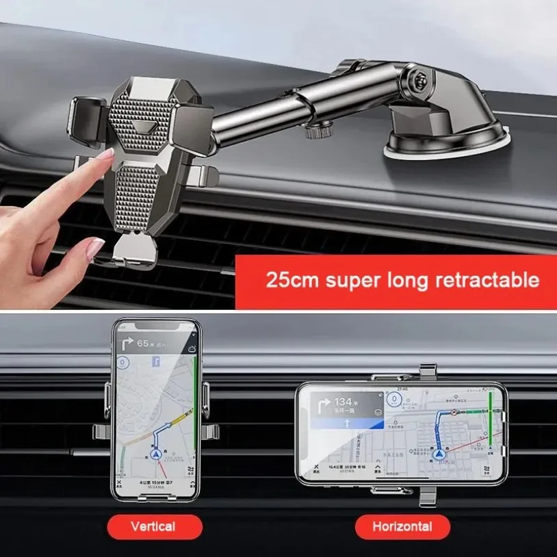 Universal Adjustable Sucker Car Phone Holder 360° Windshield Car Dashboard Mobile Cell Support Bracket for iPhone Samsung Xiaomi