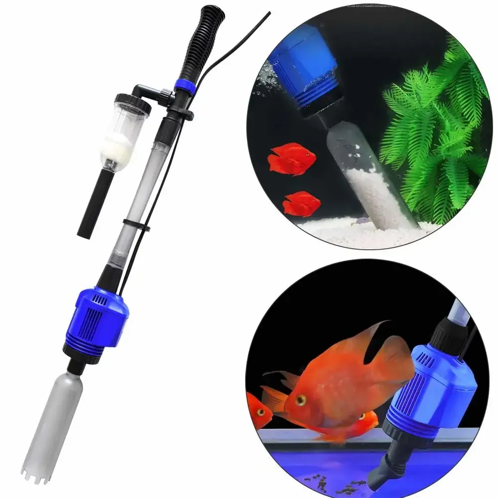 Suness 24W Electric Aquarium Gravel Cleaner - All-in-One Fish Tank Vacuum With Water Change & Filtration