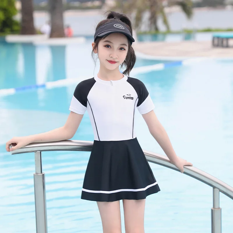 Girl One Piece Professional WaterProof Athletic Short Sleeve
