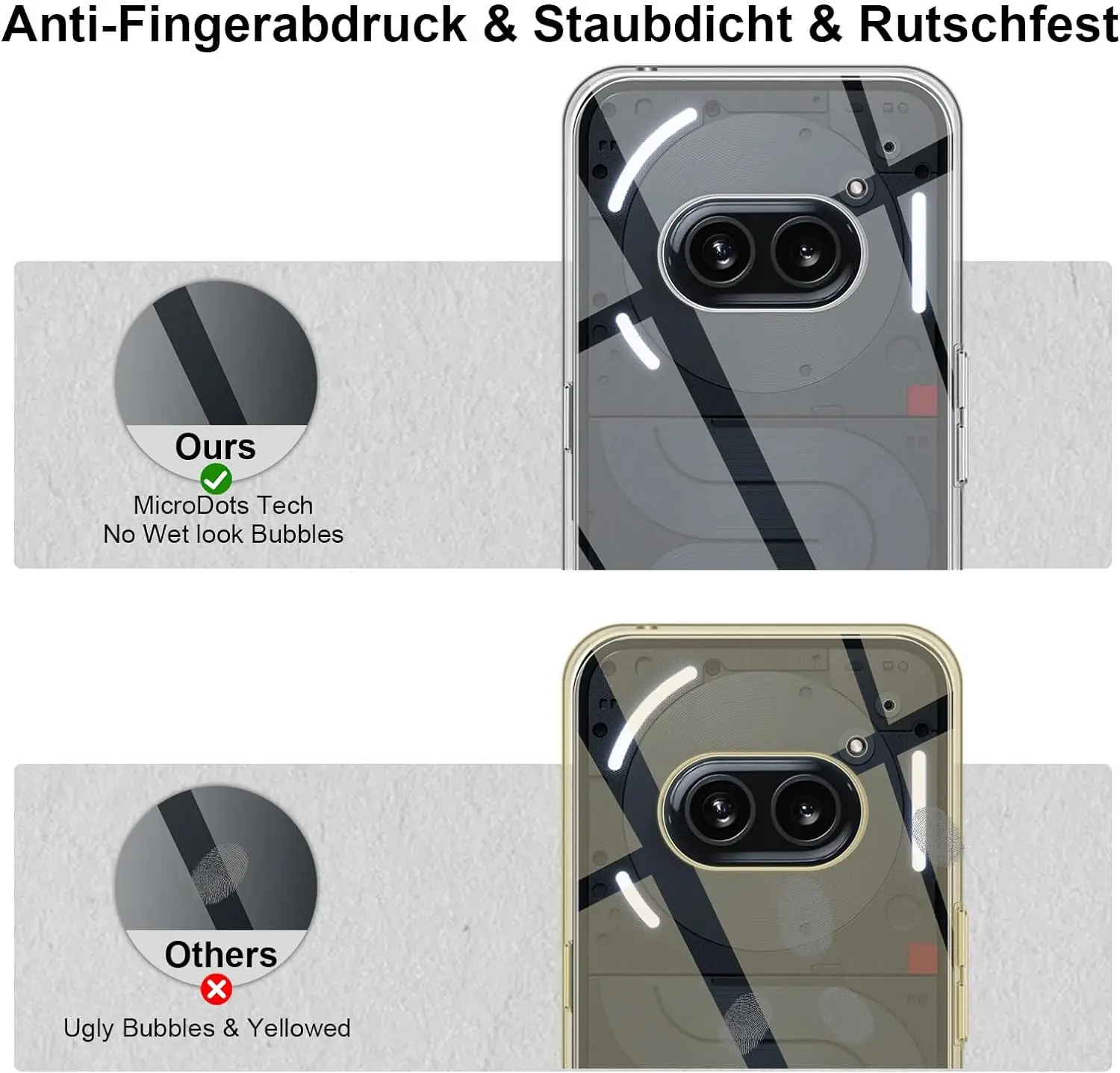 Ultra Thin Clear Soft TPU Camera Protection Phone Case Cover