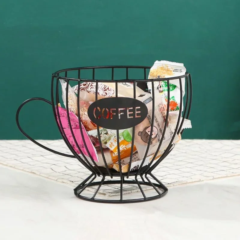 Large Capacity Metal Coffee Capsule Holder Display Rack Coffee Pod Organizer Coffee Shop Bar Display Kitchen Storage Accessories