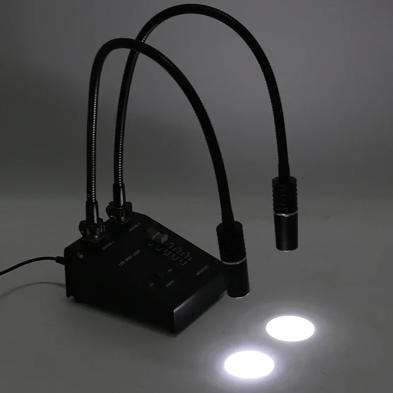 산업 현미경 LED 구즈넥 조명 일루미네이터 램프, 스폿 라이트 램프, 필 라이트 램프, 60 LED 링, 3 in 1, 6W, 6500K