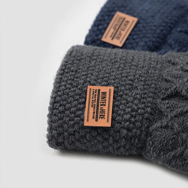Cycling Gloves Touchscreen Gloves Knitted Gloves Warm Gloves Autumn Winter Version of The Touch Screen Knitted Wool Plus Velvet Thickening Outdoor Riding Gloves for Men Accessories Gifts