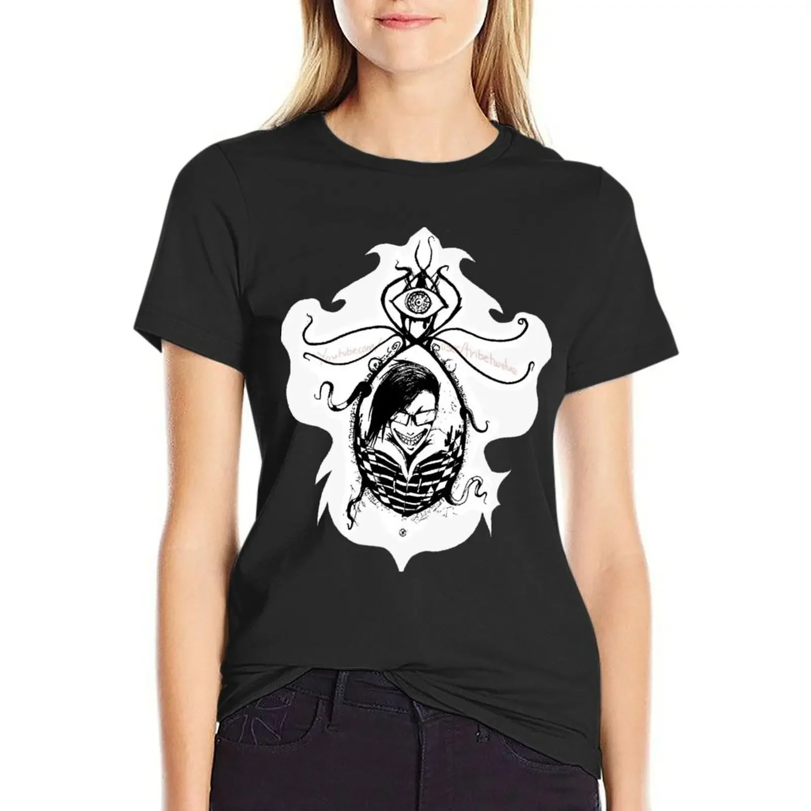 

TRIBETWELVE- the observer T-Shirt cute clothes female t-shirts for Women loose fit