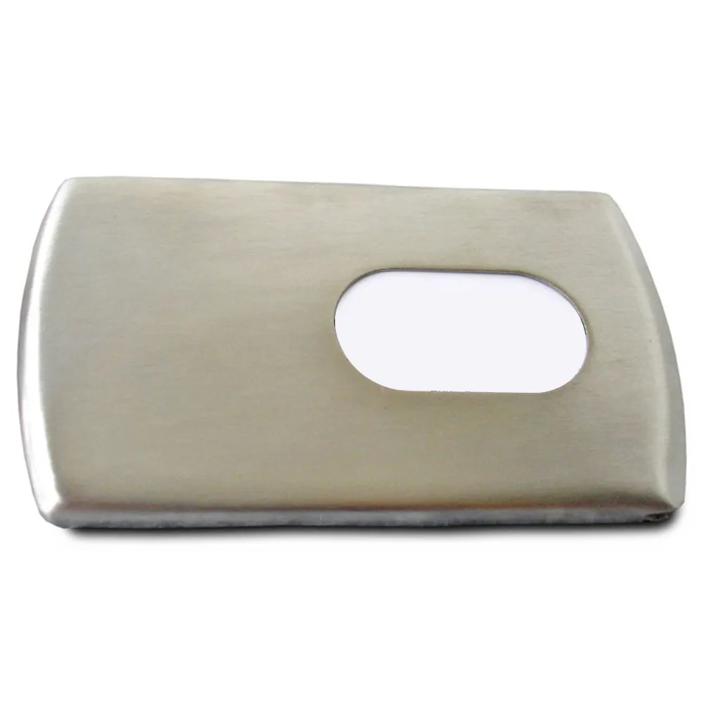 1Pcs 금속 명함 홀더 휴대용 PU 신용 카드 케이스 주최자 비즈니스 여행용 실버 슬림 디자인 이름 카드 선물