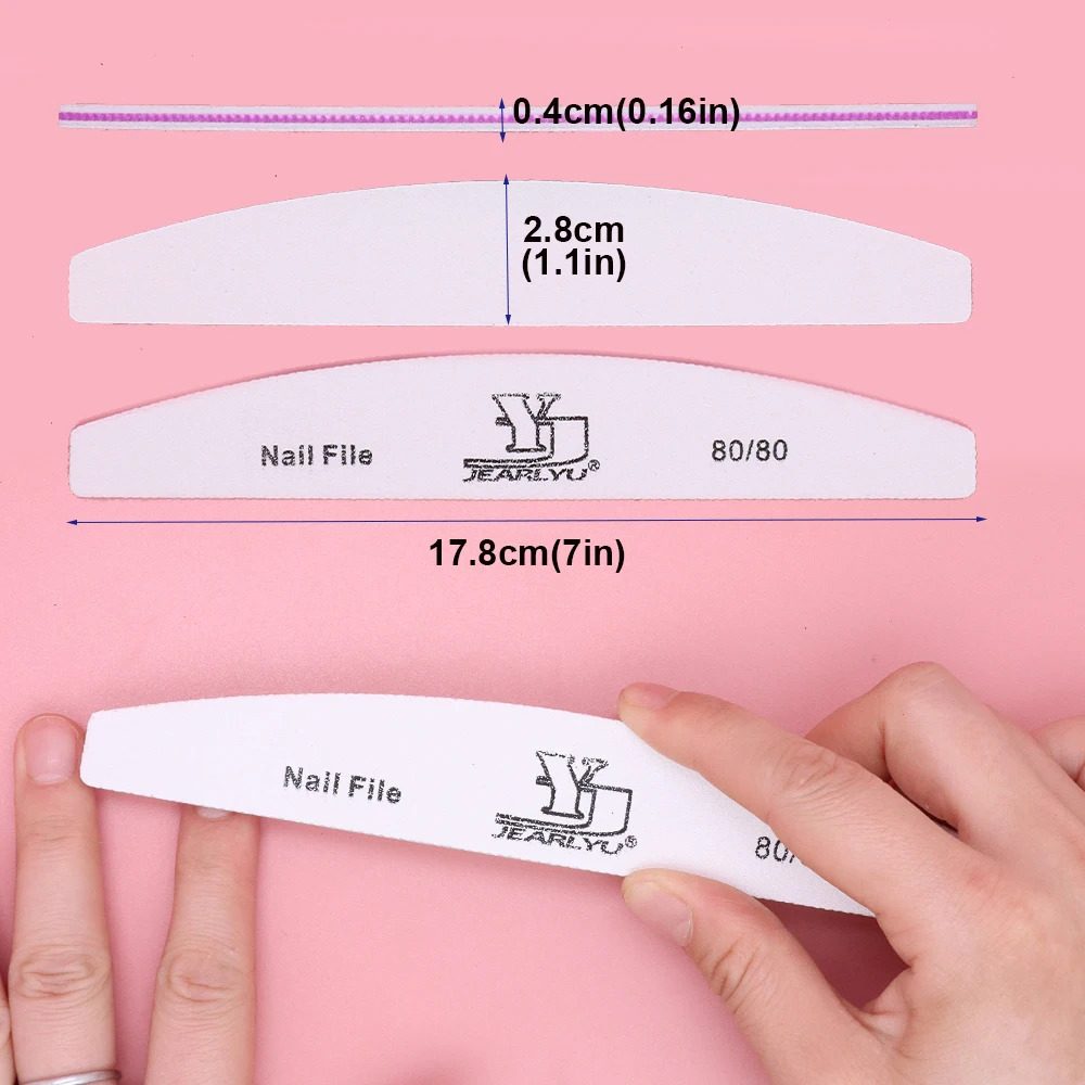 50 개,네일 파일 80 100 150 180 240 믹스 그릿 에머리 보드, 강력한 사포 버핑 샌딩 파일, 매니큐어 액세서리 및 도구