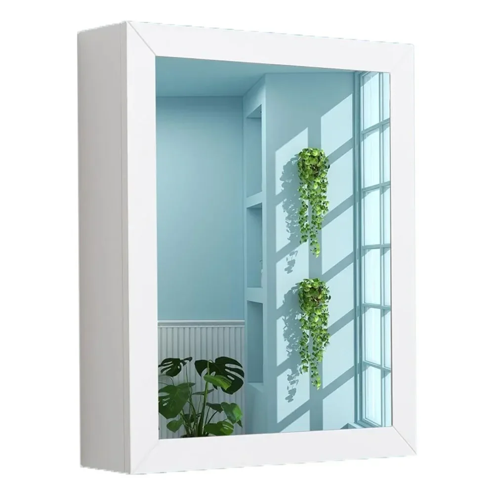 Bathroom Mirror Cabinet-Single Door 24 x 30 Inch Bathroom Mirror with Storage, Medicine Cabinet with Buffer Hinges