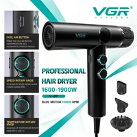 VGR seche cheveux sèche cheveux seche cheveux professionnel Sèche-cheveux Professionnel Machine à sécher les cheveux Réglage chaud et froid Souffleur d'air Moteur sans balai 110000 tr/min Salon de coiffure V-401 1