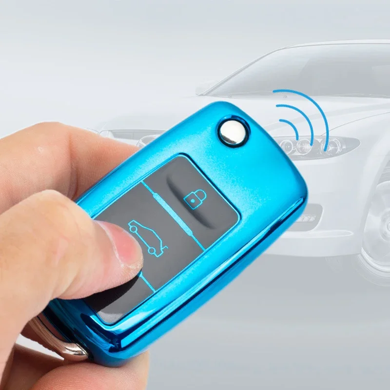 Key Case Key Case Cover Car Key Shell Car Key Chain Car Key Cover Case Holder Keychain For VW Volkswagen Polo Golf Passat Beetle Caddy T5 Up Eos Tiguan Jetta Skoda Octavia A5