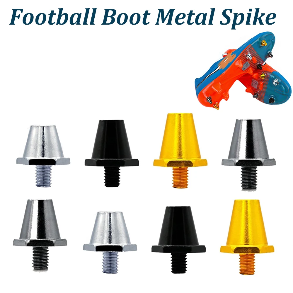 4/12PCS Football Boot Metal Spikes Set Soccer Shoe Studs Stable Replacement With M5 Thread for Athletic Sneakers Accessories