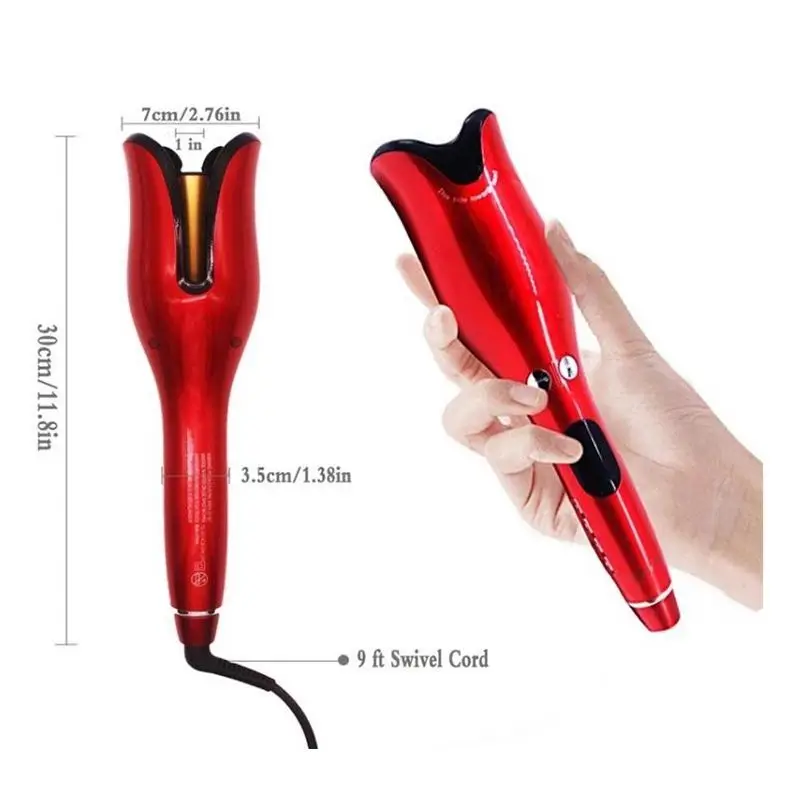 Rose-shaped Multi-Function LCD Auto Rotating Ceramic Hair Curler Professional Hair Styling Tools hair curler,hair iron