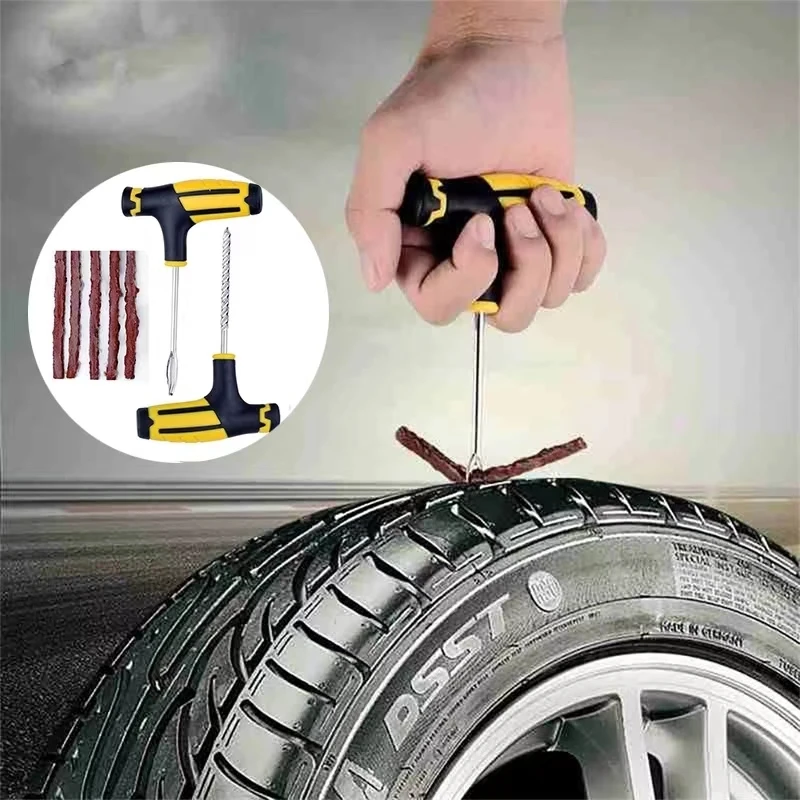 1Set Car Tubeless Tire Repair Tools Small Tire Repair Tools for Cars Complete Kit Auto Mechanic Workshop tire repair kit