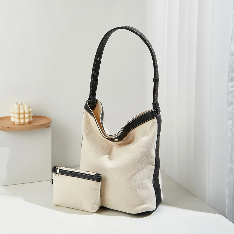 

Canvas Hobos Bag Women Handbags Female Designer Large Capacity Leisure Shoulder Bags for Travel Weekend Outdoor Bolsas Colors