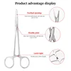 16Cm/18Cm Veterinary Surgical Needle Holder Forceps, Hemostatic Clamp Tool Handle Needle Clamp Suture Livestock Animal Tool 2