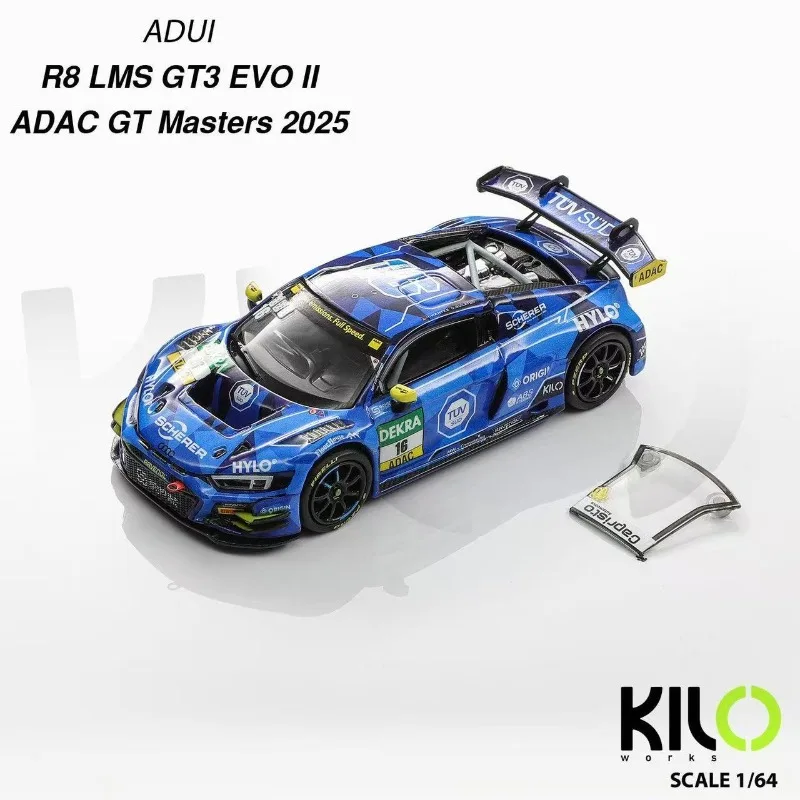 킬로 웍스 1:64 아우디 R8 LMS GT3 EVO 로터스 에미라 GT4 2026 뉘르부르크링 레이싱 합금 자동차 모델