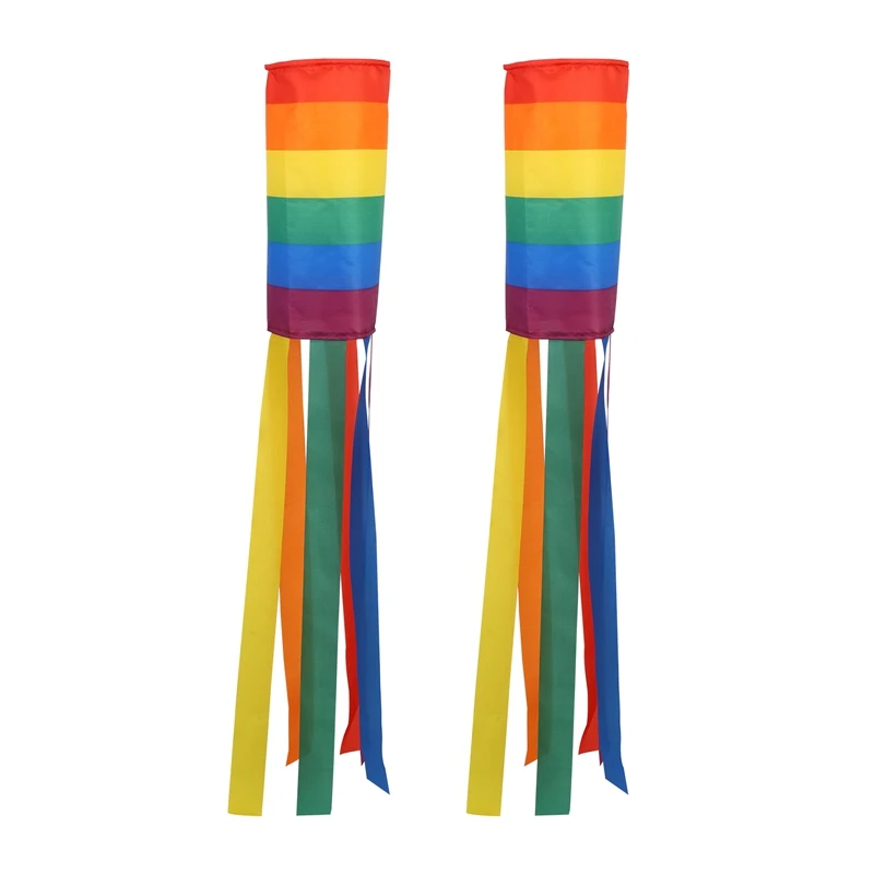 

2 Pieces Windsock Colorful Hanging Decoration Windsock for Outdoor Hanging