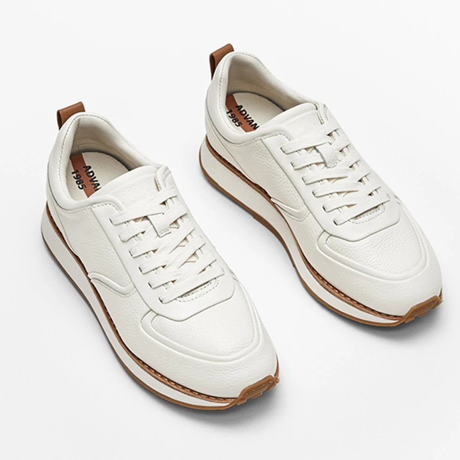 Withered Fashion Shoes Women Patchwork Shoes Women Color Contrast Genuine Leather Retro Casual Sneakers Women
