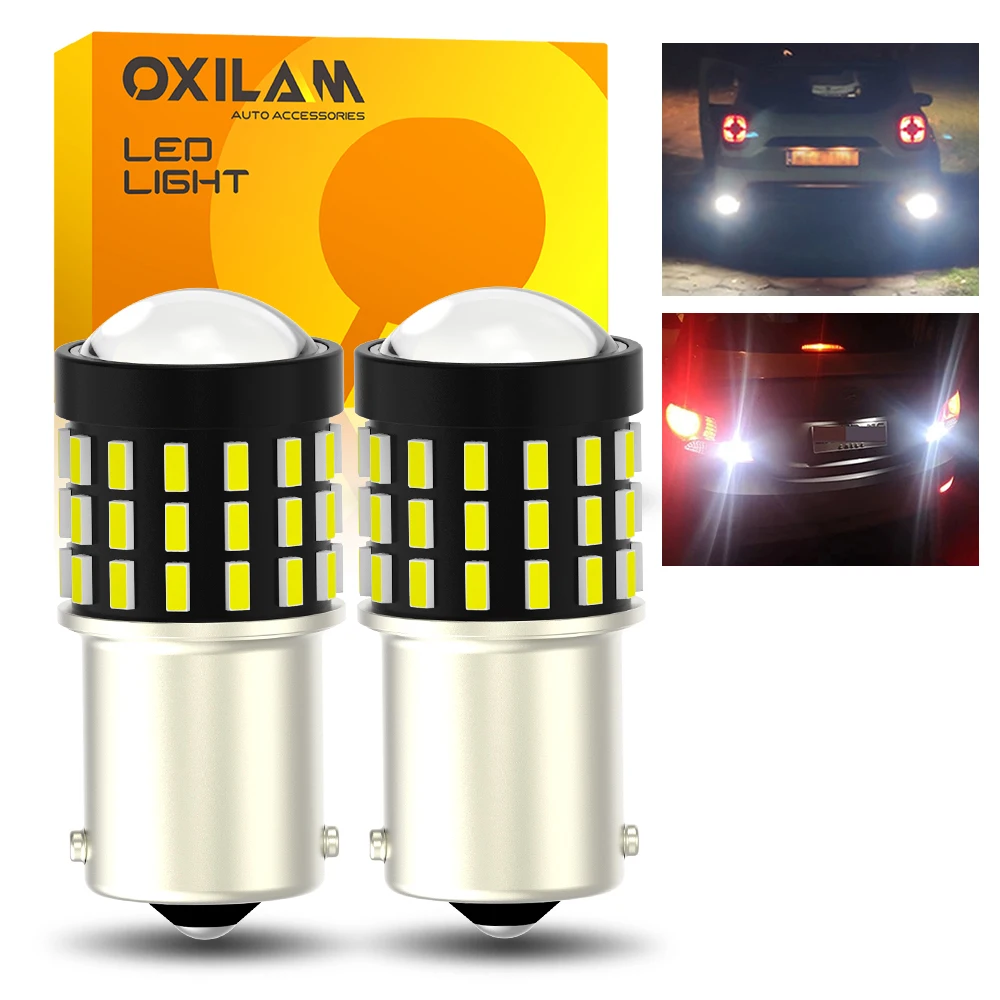 

OXILAM 2Pcs BA15S 1156 LED Light Bulb P21W 1157 BAY15D P21/5W LED Bulbs Backup Parking Tail Brake DRL Lamp Turn Signal Light