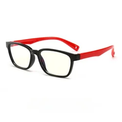 Children's Blue Light Blocking Glasses - UV Protection & Anti Eyestrain Solution (Black Red)