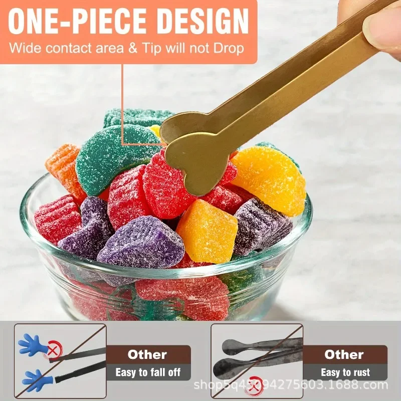 2025 New 4/6PCS Stainless Steel Sugar Cube Clip Coffee Clip Coffee Shop Kitchen Creative Ice Clip Food Clip Rock Sugar Clip