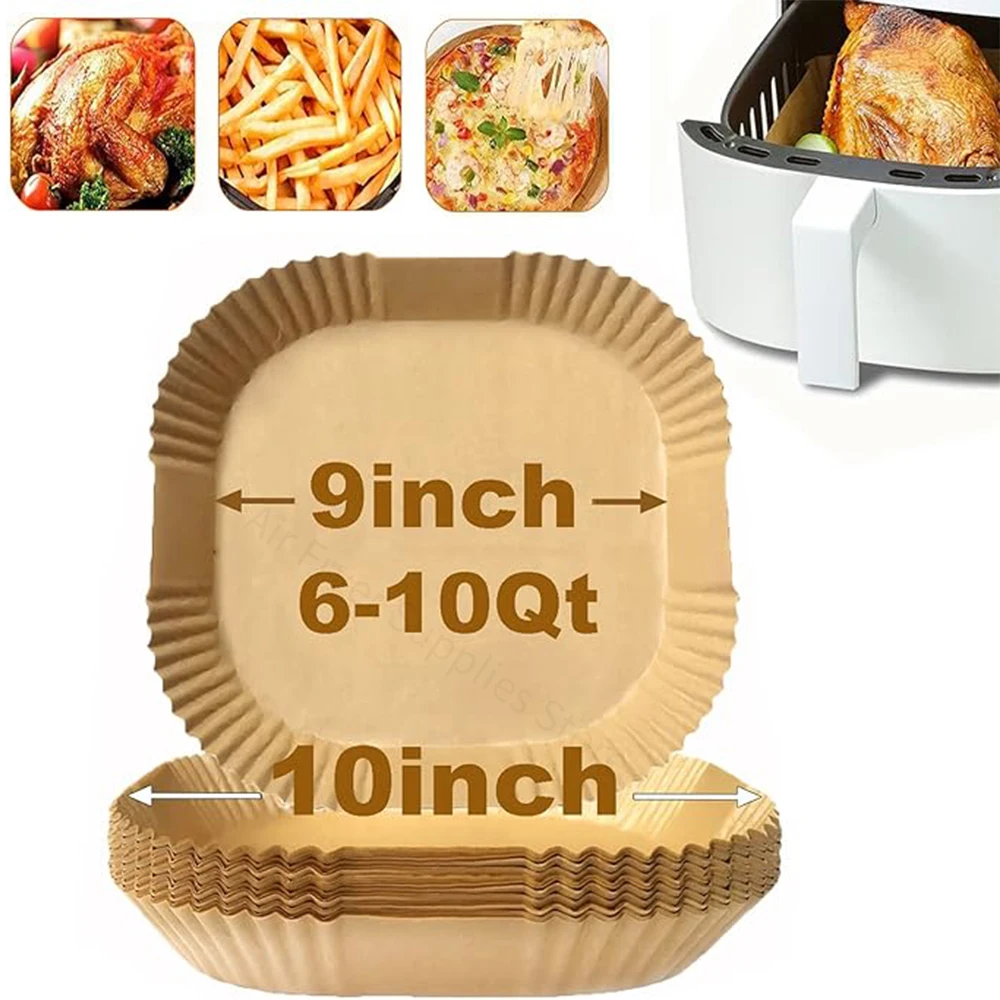 Non-stick Airfryer Disposable Paper Liner for 6-10Qt Cooking Steamer Basket 9Inch Air Fryer Special Baking Paper,air fryer paper,disposable air fryer liners,air fryer accessories