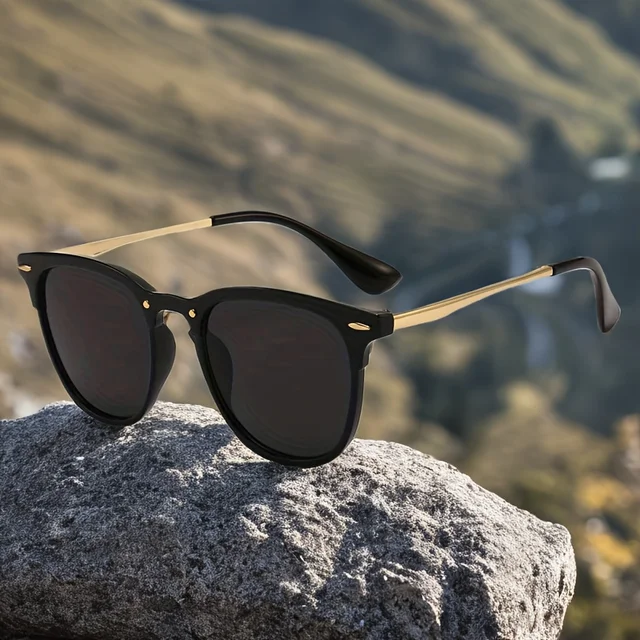 Mode oeil de chat cadre en métal lunettes de soleil femmes marque Desginer lunettes de soleil noir Rivet Cateye femme nuances lunettes UV400 1