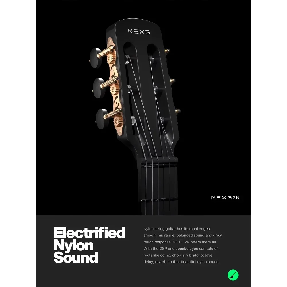Enya Acoustic-Electric Carbon Fiber Classical Nylon String Travel Guitar NEXG 2N Smart Acustica Electric Guitarra 50W Wirel